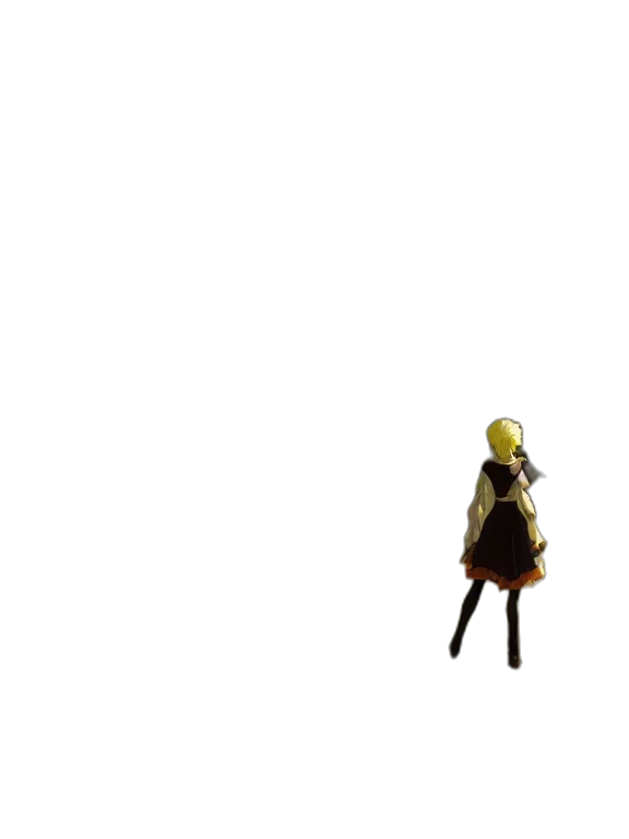 robot, dress, staff, creature transparent PNG cut-out