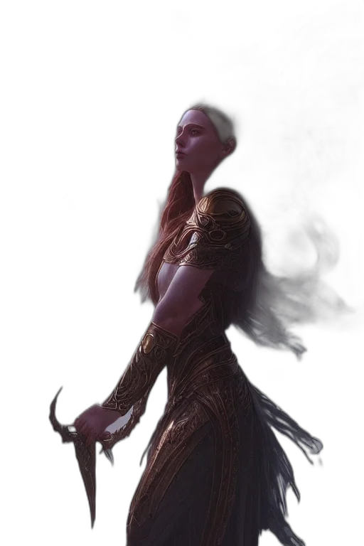 dragon, dress, staff, creature transparent PNG cut-out