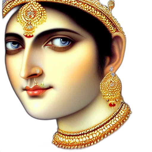 jewelry, crown, face, photorealistic transparent PNG cut-out