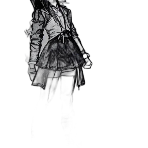 jacket, dress, staff, concept art transparent PNG cut-out