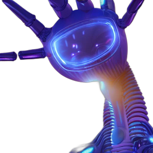 robot, staff, crown, weapon transparent PNG cut-out