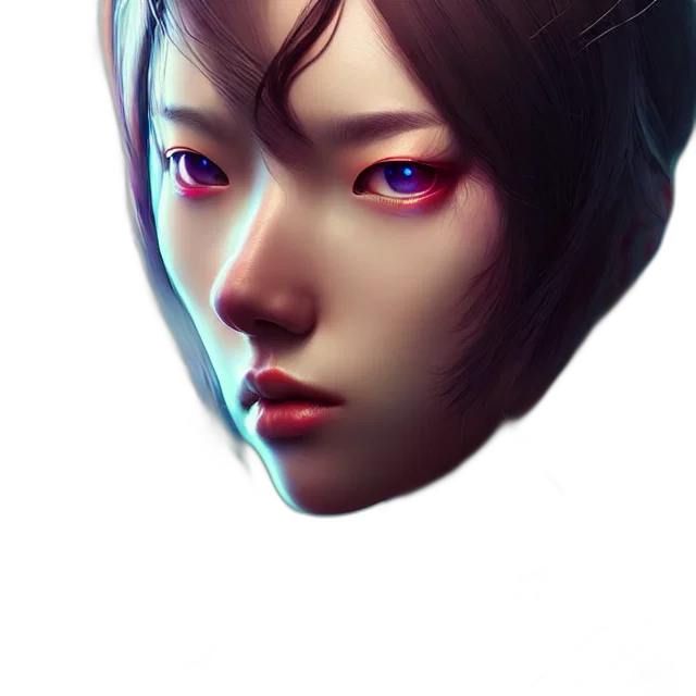 face, mask, robot, creature transparent PNG cut-out