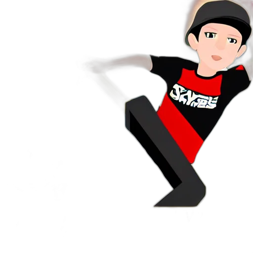 staff, cartoon, 3d render, pixel art transparent PNG cut-out