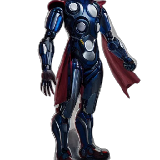 robot, concept art, comic book art, 3d render transparent PNG cut-out