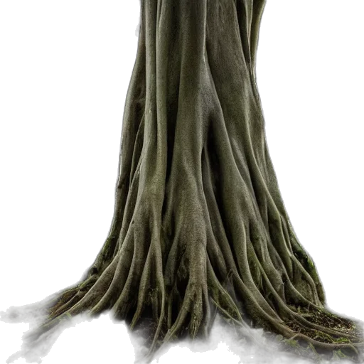 dress, tree, creature, hair transparent PNG cut-out