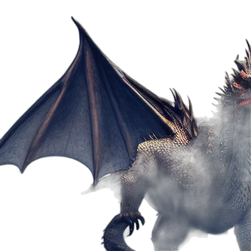 dragon, creature, animal, staff transparent PNG cut-out