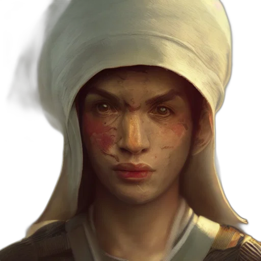 face, hat, staff, mask transparent PNG cut-out