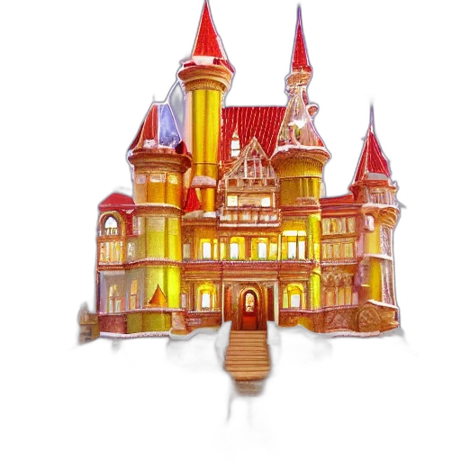 building, crown, 3d render, concept art transparent PNG cut-out