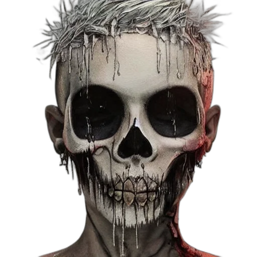 face, mask, creature, concept art transparent PNG cut-out
