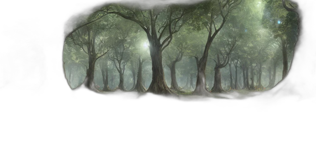 tree, mask, concept art, photorealistic transparent PNG cut-out