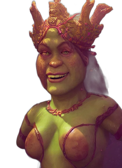 face, mask, crown, staff transparent PNG cut-out