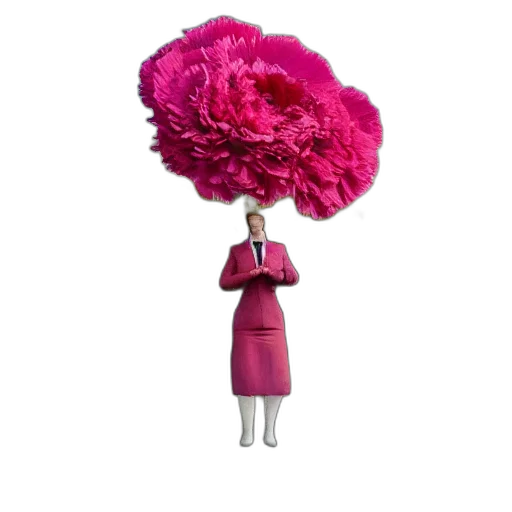 hat, dress, umbrella, flower transparent PNG cut-out