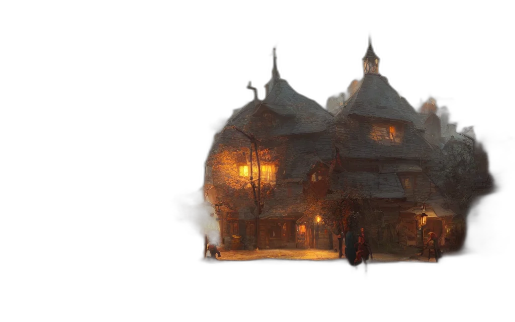 building, concept art, fantasy art, 3d render transparent PNG cut-out