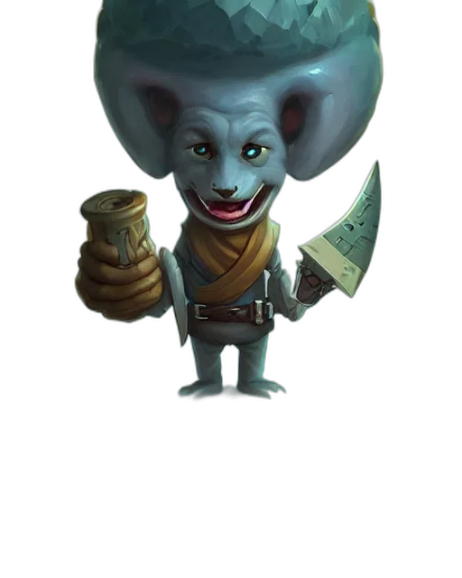 staff, mask, creature, face transparent PNG cut-out