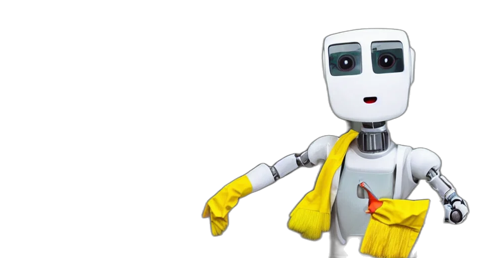 robot, 3d render, concept art, dressed transparent PNG cut-out