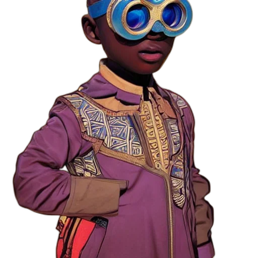 jacket, mask, staff, robot transparent PNG cut-out