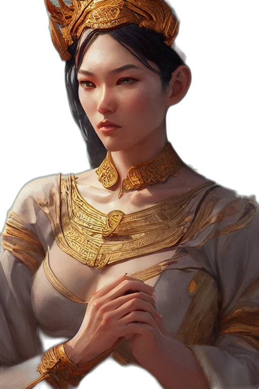 jewelry, crown, face, staff transparent PNG cut-out
