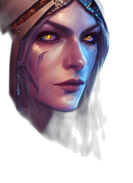 face, mask, fantasy art, concept art transparent PNG cut-out