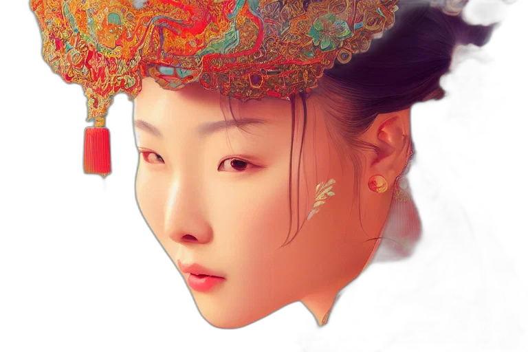 face, mask, crown, jewelry transparent PNG cut-out