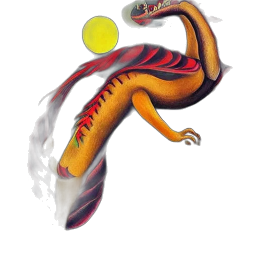 dragon, staff, creature, mask transparent PNG cut-out