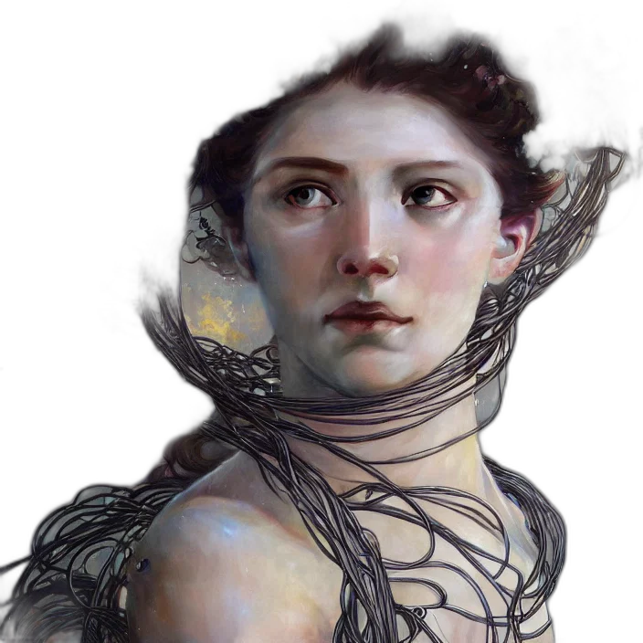 face, crown, creature, robot transparent PNG cut-out