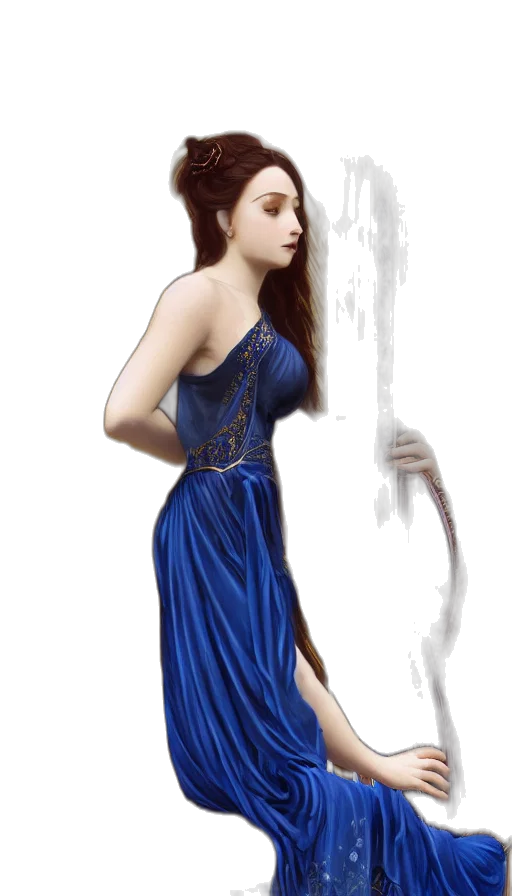 dress, sword, staff, jewelry transparent PNG cut-out
