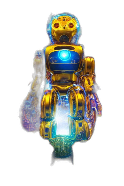 robot, weapon, staff, jewelry transparent PNG cut-out