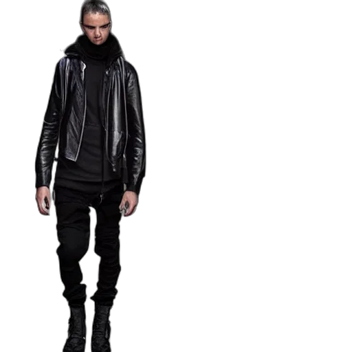 jacket, cyberpunk, concept art, dark transparent PNG cut-out