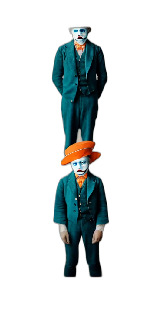 hat, staff, mask, jacket transparent PNG cut-out