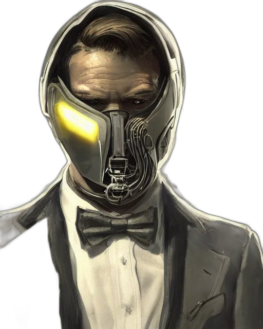 mask, jacket, face, robot transparent PNG cut-out