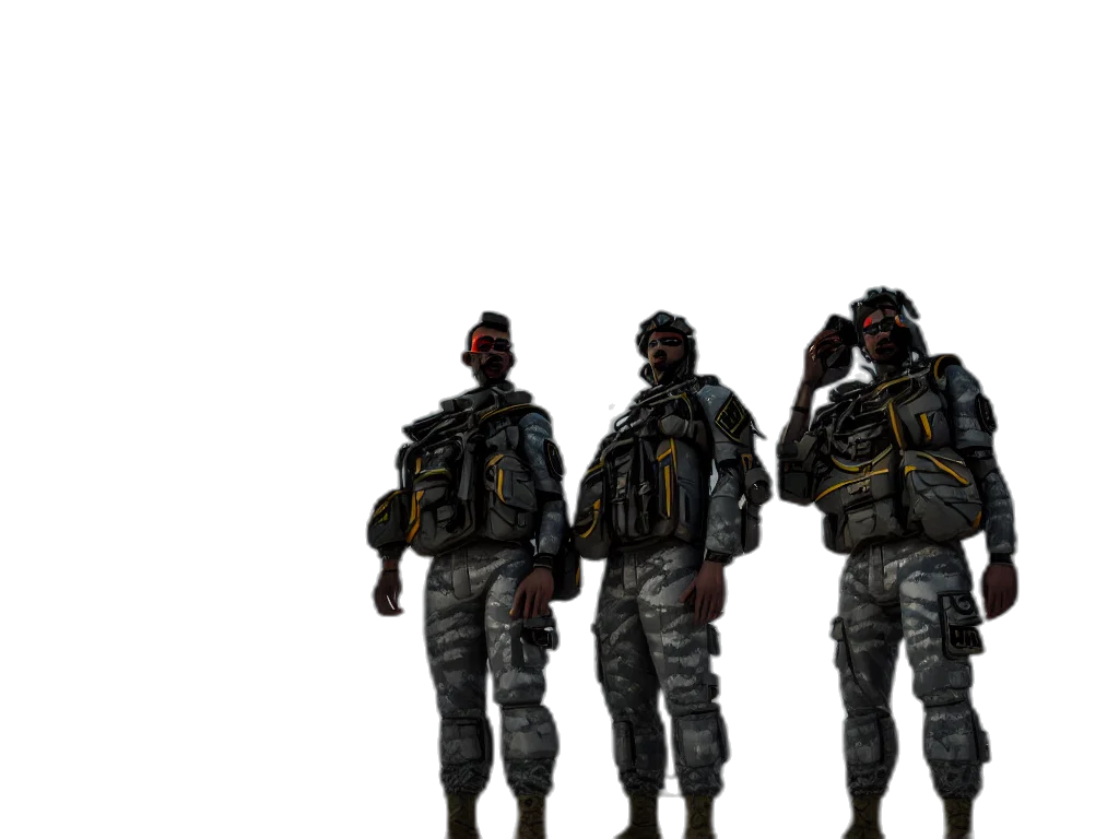 staff, weapon, jacket, robot transparent PNG cut-out