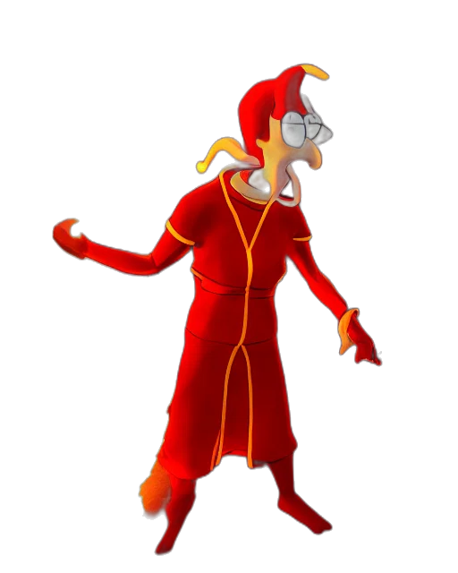 staff, dress, dragon, creature transparent PNG cut-out