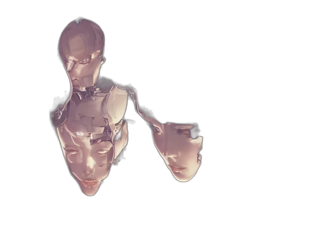 robot, mask, face, crown transparent PNG cut-out