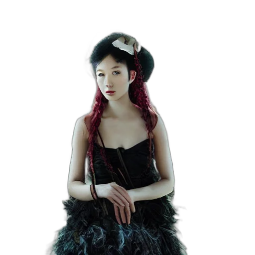 dress, crown, jewelry, staff transparent PNG cut-out