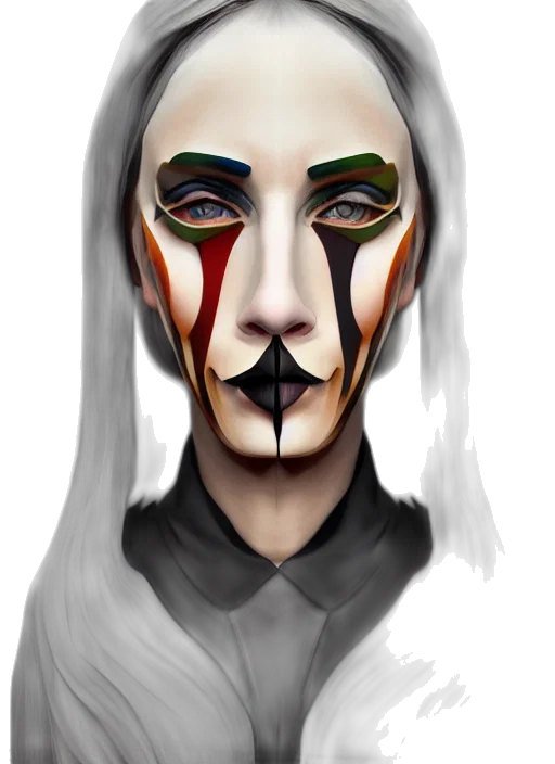 face, mask, fantasy art, concept art transparent PNG cut-out