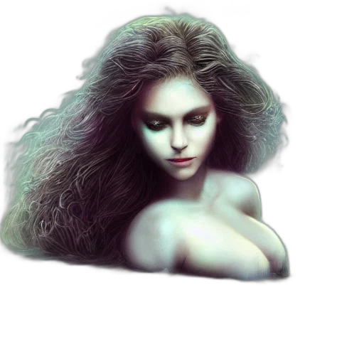 hair, face, crown, jewelry transparent PNG cut-out