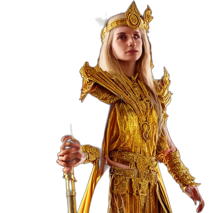 staff, sword, crown, fantasy art transparent PNG cut-out