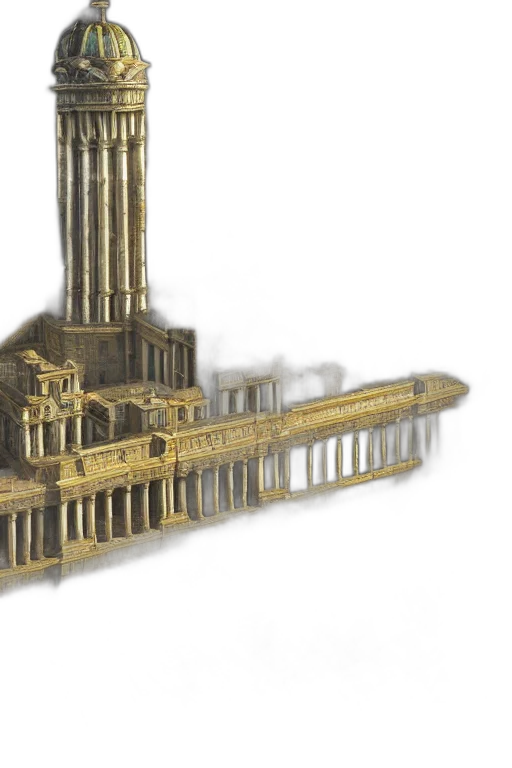 building, 3d render, concept art, photorealistic transparent PNG cut-out