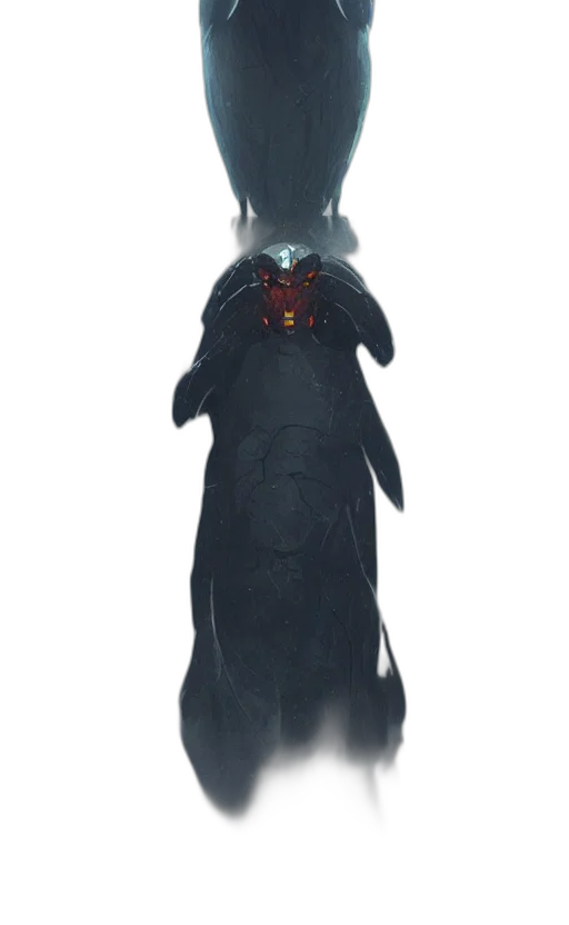 mask, creature, staff, dress transparent PNG cut-out