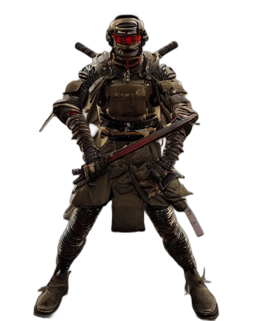 robot, weapon, staff, mask transparent PNG cut-out