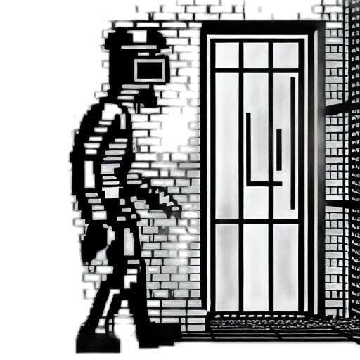 robot, pixel art, cyberpunk, concept art transparent PNG cut-out