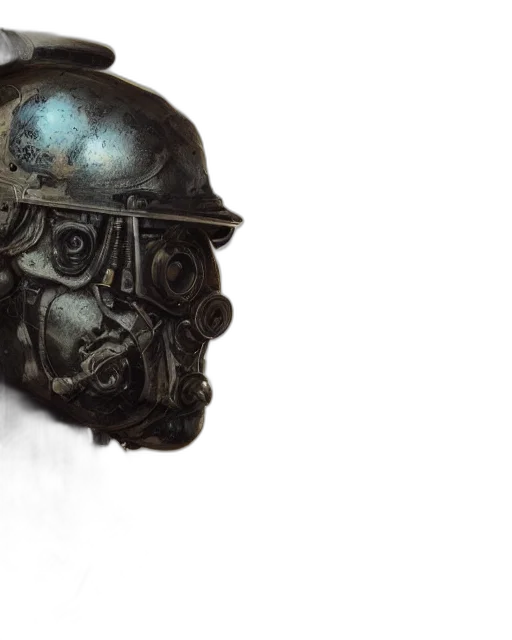 mask, robot, face, concept art transparent PNG cut-out