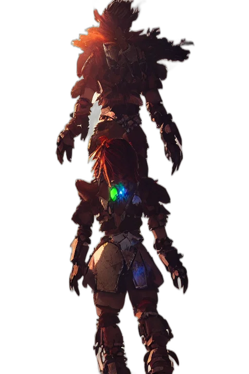 robot, creature, weapon, staff transparent PNG cut-out