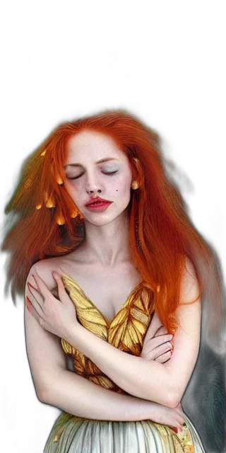 jewelry, dress, dragon, hair transparent PNG cut-out