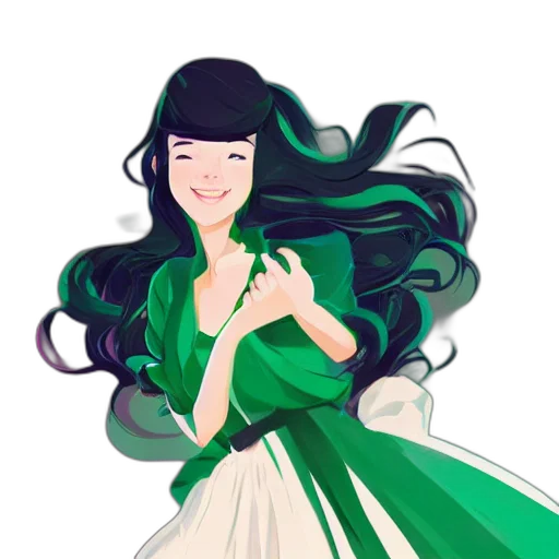 dress, hair, fantasy art, anime transparent PNG cut-out