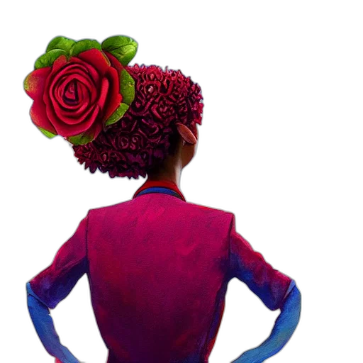 dress, flower, crown, jacket transparent PNG cut-out