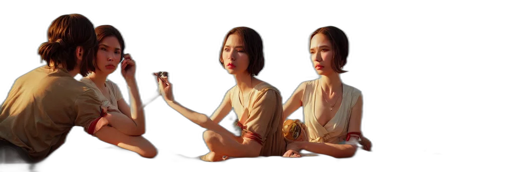 dress, concept art, photorealistic, oil painting transparent PNG cut-out