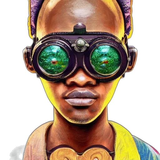 face, mask, staff, robot transparent PNG cut-out
