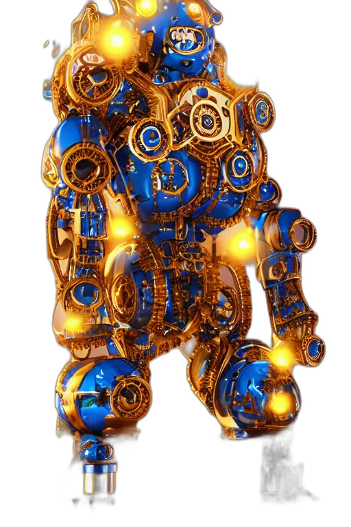 robot, jewelry, mask, staff transparent PNG cut-out