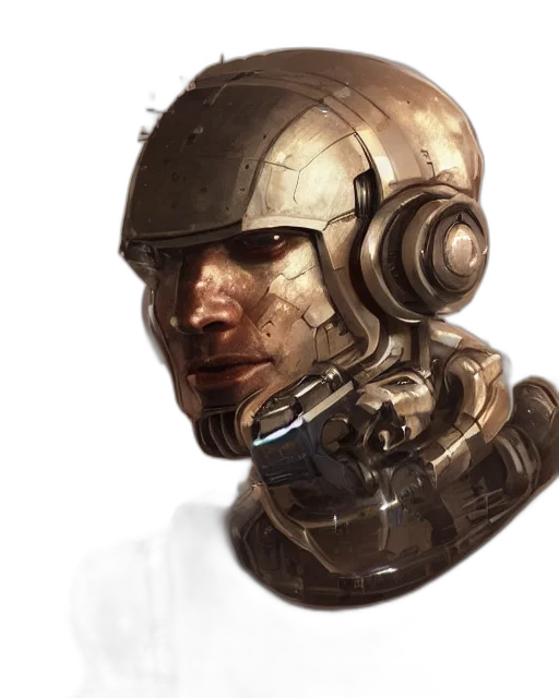 robot, face, mask, concept art transparent PNG cut-out